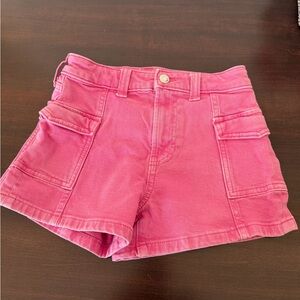 GAP Girls Pink Cargo Jean Shorts with Side Pockets - size 10 EUC